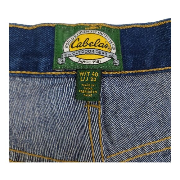 Cabelas Mens Hunting Upland Brush Pants Jeans Mens 40x32 Rugged Denim - Picture 6 of 12